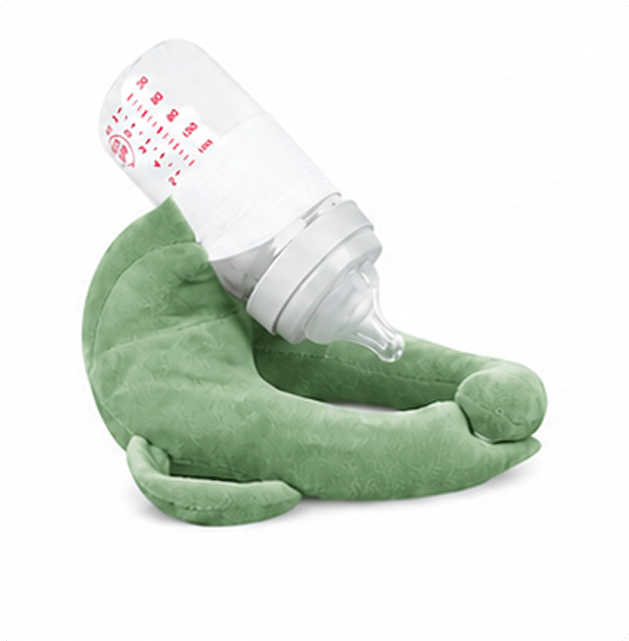 Sipee Sip baby bottle feeding pillow in sage green